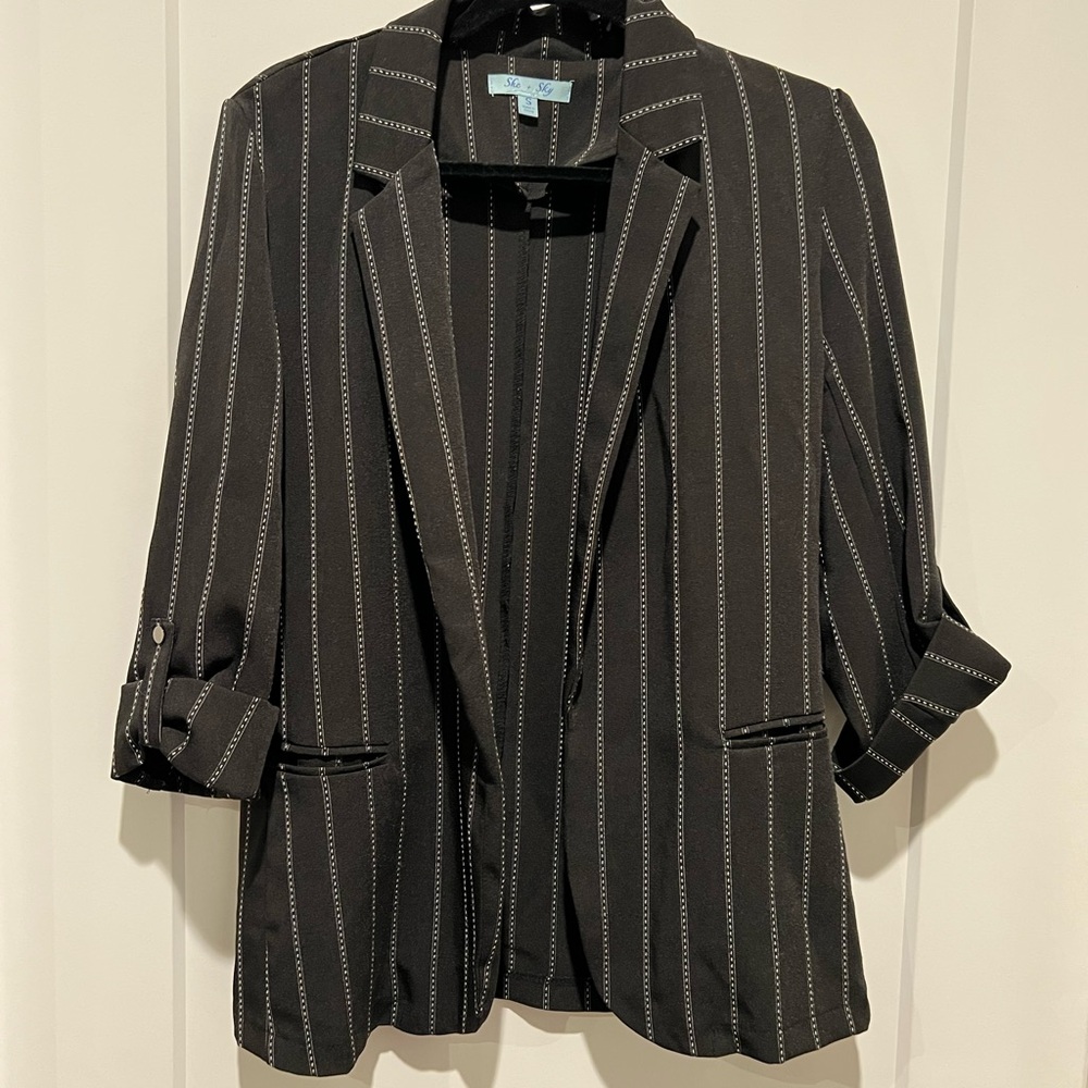 Boutique Brand Blazer with Stripe Detail